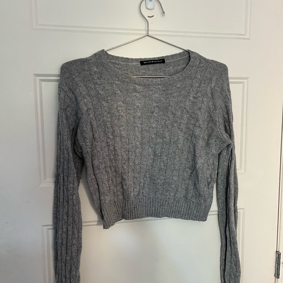 Brandy Melville grey cropped sweater - Picture 1 of 4